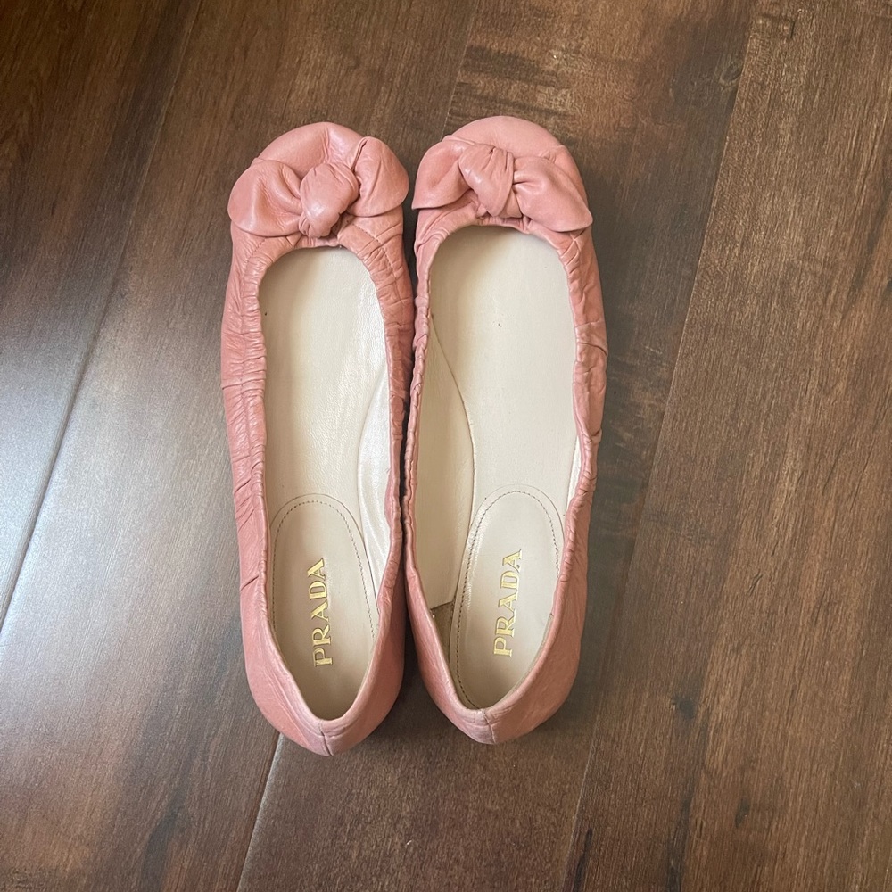 NEW Prada pink flats